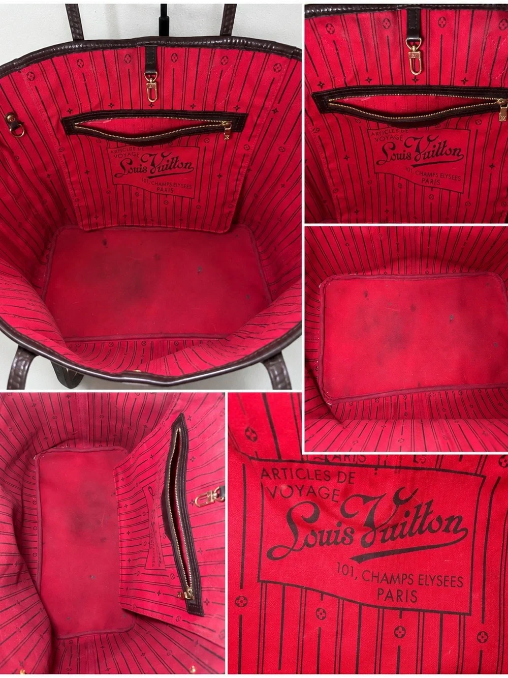 Louis Vuitton Neverfull GM Damier Ebene Coated Canvas